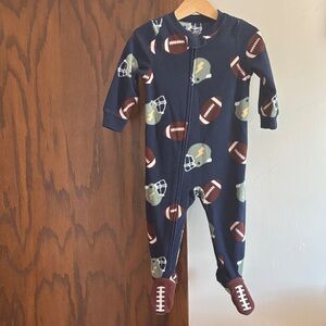 Carter's Navy Football Print Footie